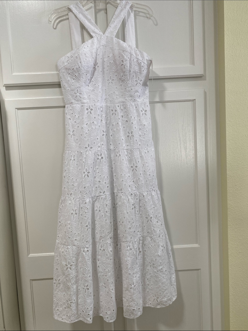 Lilly Pulitzer White Sealife Eyelet Halter Midi Dress NWT